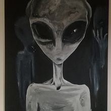 Mis aliens. Artistic Drawing, Acr, lic Painting, Oil Painting, Traditional illustration, Character Design, and Pencil Drawing project by Melina Amestoy - 03.04.2021
