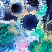 Cosmos and deep sea. Creativit, and Watercolor Painting project by Nadia Ohlin - 03.14.2021