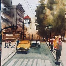 Mis dos projectos, con y sin lluvia. Un progetto di Pittura ad acquerello di amamalaika - 07.03.2021
