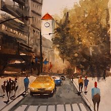 Mi Proyecto del curso: Paisajes urbanos en acuarela . % Charo Castaño tarafından hazırlanan Sokak Sanatı projesi - 03.09.2021