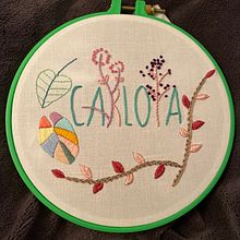 Meu projeto do curso: Técnicas básicas para bordado de letras. Embroider project by Carlota - 03.07.2021