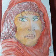 mi proyecto en Cuaderno de retratos en acuarela un rostro dibujado dos veces. Desenho de retrato projeto de Gabriela Joo - 16.03.2021