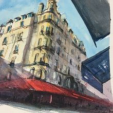 My project in Architectural Sketching with Watercolor and Ink course. Architectural Illustration project by Claudia Martin - 03.08.2021