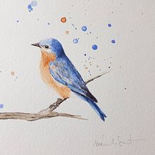 Mi Proyecto del curso: Acuarela artística para ilustración de aves. Un proyecto de Ilustración tradicional de Marie de Smet - 08.03.2021