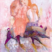 My final project in Illustrating Nature: A Creative Exploration course. Multimedia, and Watercolor Painting project by Martje Blom - 03.08.2021