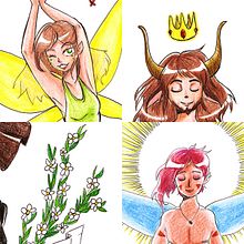 conceptos para personajes. Traditional illustration project by Luisa Castillo Arevalo - 03.08.2021