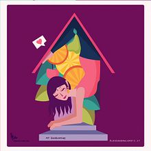 My quarantine - illustrations. Traditional illustration project by Alessandra Loreti - 03.09.2020