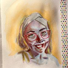 My project in Artistic Portrait with Watercolors course. Watercolor Painting project by Kateřina Kovářová - 03.08.2021