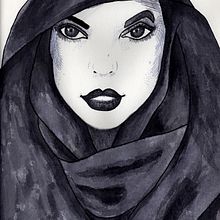 Rob SW project in Introduction to Portraits with India Ink and Nibs course (La Carva). Drawing project by Rob S W - 03.08.2021