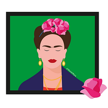 Frida. Digital Drawing, Graphic Design, and Digital Illustration project by Marta Gómez Ruiz - 03.08.2021