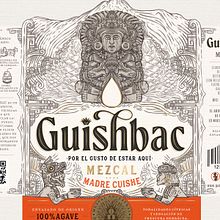 GUISHBAC - Mezcal 100% agave 🇲🇽⛰️. Drawing, Pencil Drawing, Artistic Drawing, Portrait Drawing, Design, Graphic Design, Traditional illustration, and Packaging project by Emi Renzi - 03.09.2021