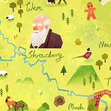 Shropshire County Map. Children's Illustration, Digital Illustration, and Traditional illustration project by Gemma Gould - 03.09.2021