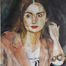Portraitbilder in Acryl. Acr, lic Painting, and Watercolor Painting project by Jenny Gebauer - 03.09.2021