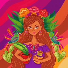 México en la piel. Design, Traditional illustration, Digital Illustration, and Children's Illustration project by Berenice Priz - 03.10.2020