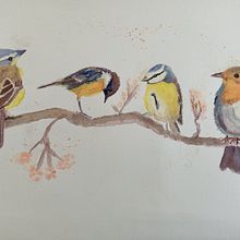 My project in Artistic Watercolor Techniques for Illustrating Birds course. Watercolor Painting project by dh_shaw13 - 03.10.2021