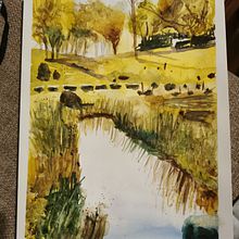 My project in  Natural Landscapes in Watercolor course. Watercolor Painting project by Julia Zi - 03.11.2021
