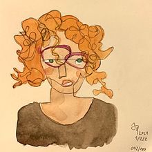 contorno ciego. Creativit, Traditional illustration, and Watercolor Painting project by maria jose Montero - 03.10.2021