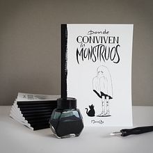 Fanzine Donde Conviven los Monstruos. Een project van Kalligrafie,  Tekening y Redactioneel ontwerp van Marina Zapata - 03.12.2019