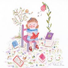 The elf, the chair and the flower . Ilustrasi Anak-Anak proyek oleh Nathalia Rivas Restrepo - 03.06.2021