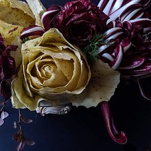 Floral design project, by using different types of Italian chicory or Radicchio . Design, and Decoration project by Elena Claudia Vasile - 03.10.2021