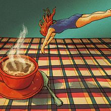 Café.. Un proyecto de Ilustración tradicional, Ilustración con tinta e Ilustración digital de María José Andúgar - 10.03.2021