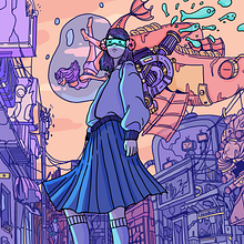 Forever alone fest . % Youko Horiuchi tarafından hazırlanan Geleneksel illüstras, Ve on projesi - 12.30.2018