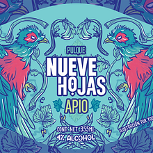 Pulque 9 hojas . % Youko Horiuchi tarafından hazırlanan Geleneksel illüstras, Ve on projesi - 05.20.2020