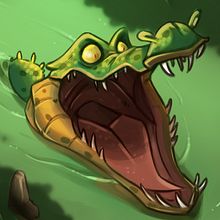 rana y cocodrilo ilustración. Un proyecto de Concept Art, Dibujo e Ilustración tradicional de Laura Portolés Moret - 10.03.2021