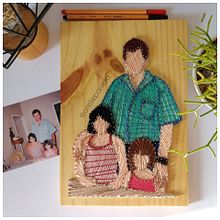 String art - prego e linha - baseado em foto. Projekt z dziedziny Craft użytkownika Bruna Scarpa - 10.03.2021