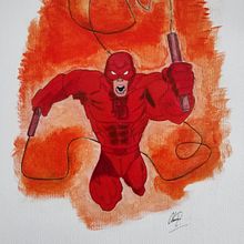 Daredevil in The hell's Kitchen. Een project van Traditionele illustratie van Christian Fajardo Perez - 11.03.2021