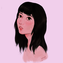 Broken - Ilustración digital (estilo tradicional). Un proyecto de Dibujo artístico, Dibujo de Retrato, Dibujo digital e Ilustración tradicional de Adriana Diaz C. - 11.03.2021