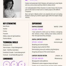MY CV . % Dendra J Rey tarafından hazırlanan Grafik Tasarım, Ve Tipografi projesi - 03.11.2021