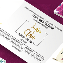 Invitación de Boda - Iván y Clau. Un proyecto de Diseño e Ilustración tradicional de Claudia Rivera - 11.03.2021