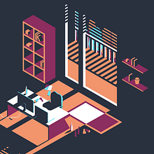 Places and Rooms. Architectural Illustration, and Vector Illustration project by jordan sitzwohl - 10.15.2020