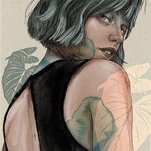 My project in Illustrated Portraits with Procreate course. Traditional illustration, Vector Illustration, Digital Illustration, and Portrait Drawing project by Виктория Биржакова - 03.19.2021