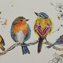 Artistic Watercolor Techniques for Illustrating Birds Ein Projekt aus dem Bereich Artistische Zeichnung und Aquarellmalerei von Clin Doeil Scrap - 12.03.2021
