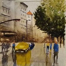 Acuarela paisaje Ein Projekt aus dem Bereich Aquarellmalerei von susana guarnes - 12.03.2021