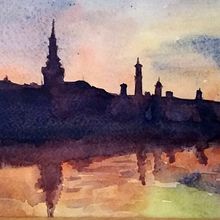 Atardecer Ein Projekt aus dem Bereich Aquarellmalerei von susana guarnes - 12.03.2021