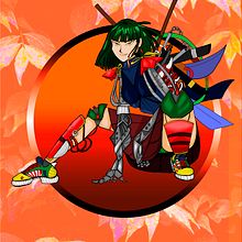 mujer samurai cyborg. Projekt z dziedziny  Animacja i Animacje 2D użytkownika Loreto Vargas Guerrero - 12.03.2021