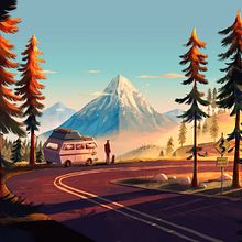 Forever Ago - Key Art. Concept Art, Traditional illustration, and Video Games project by Izzy Burton - 03.12.2020