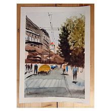 My project in Urban Landscapes in Watercolor course. Watercolor Painting project by Katrin - 02.03.2021