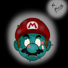 Dibujo digital de Mario Zombie Grime Style. Un proyecto de Dibujo digital de Sebastian Duclós Mascaro - 02.10.2020
