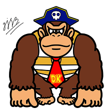 Donkey Kong Pirate Land Outfit. Digital Drawing, Design, and Digital Illustration project by Liz Michelle Prim Dávila - 03.08.2021