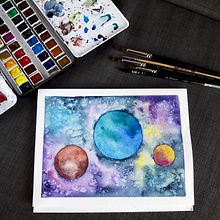 Planetas. Un proyecto de Pintura a la acuarela de Isabelle Watabe - 13.03.2021