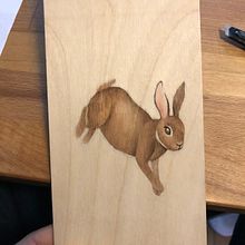 Work in progress - Watercolour on Wood course <3. Artistic Drawing, Drawing, Traditional illustration, Naturalistic Illustration, Pencil Drawing, and Woodworking project by Emma Niemans - 03.13.2021