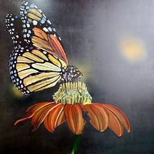 Mariposa Nocturna - Acrilcos sobre madera. Acr, and lic Painting project by Mariela Valdivia - 03.13.2021
