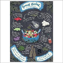 Greek Salad. Digital Illustration, H, Lettering, and Traditional illustration project by lynkalogirou - 03.13.2021