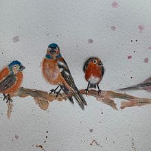 My project in Artistic Watercolor Techniques for Illustrating Birds course. Watercolor Painting project by Debbie Quinn - 03.13.2021