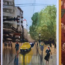 Mi Proyecto del curso: Paisajes urbanos en acuarela. Fine Arts, Watercolor Painting, and Architectural Illustration project by Maria del Valle Olivera Hinojosa - 03.13.2021