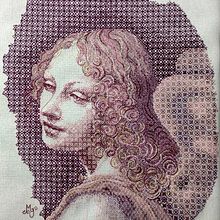 Retrato en Bordado Blackwork. Embroider project by Maria del Valle Olivera Hinojosa - 03.13.2021